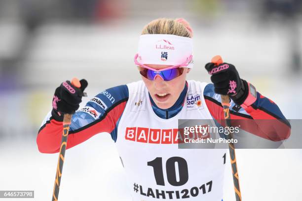 Kikkan Randall from USA during Ladies cross-country 10.0km Individual Classic final, at FIS Nordic World Ski Championship 2017 in Lahti. On Tuesday,...