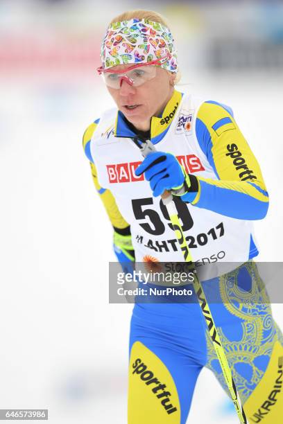 Tetyana Antypenko from Ukraine during Ladies cross-country 10.0km Individual Classic final, at FIS Nordic World Ski Championship 2017 in Lahti. On...