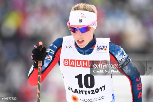 Kikkan Randall from USA during Ladies cross-country 10.0km Individual Classic final, at FIS Nordic World Ski Championship 2017 in Lahti. On Tuesday,...