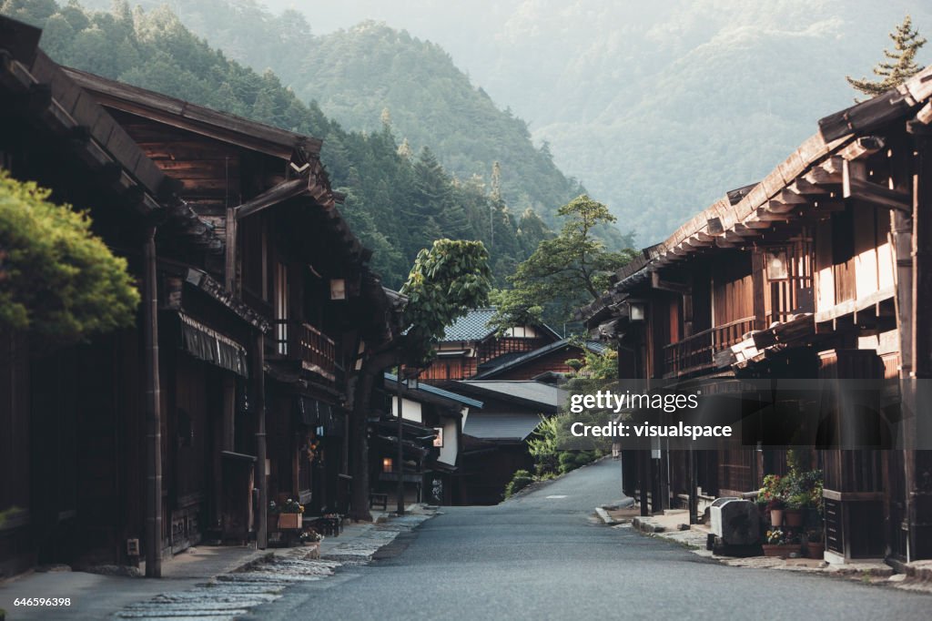 Japanese Village with Ryokan houses