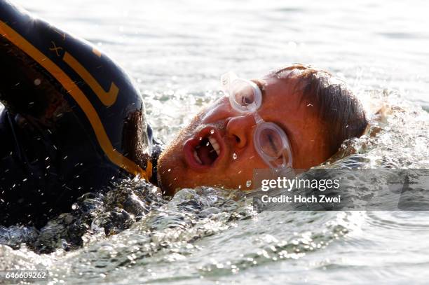 Formel 1, Fotoshooting Mercedes GP-Fahrer Nico Rosberg, Monaco, Nico Rosberg beim Triathlon-Fitnesstraining, Schwimmen