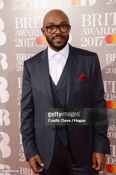 MistaJam attends The BRIT Awards 2017 at The O2 Arena on February 22, 2017 in London, England.