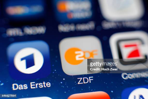 "Das Erste" und ZDF-Icon auf einem auf einem iPhone