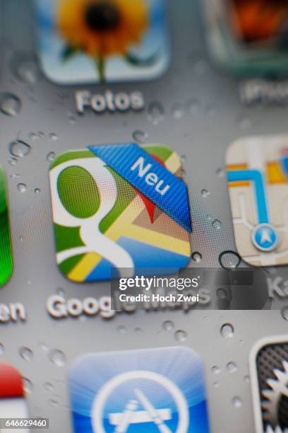 Google Maps iPhone mobile app icon.