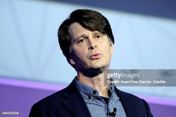 John Hanke, Founder and CEO of Niantic and creator of Pokemon Go, giving a conference during the Mobile World Congress, on February 28, 2017 in...