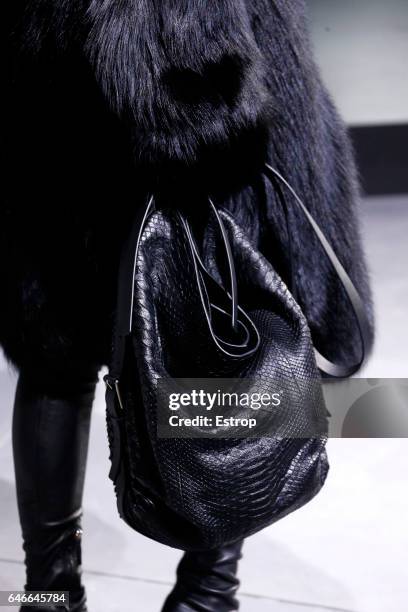 Bag detail at the Michael Kors show during the New York Fashion Week February 2017 collections on February 15, 2017 in New York City.