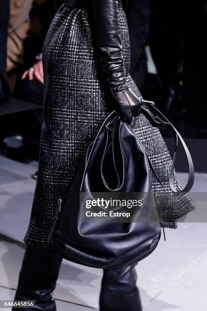 Bag detail at the Michael Kors show during the New York Fashion Week February 2017 collections on February 15, 2017 in New York City.