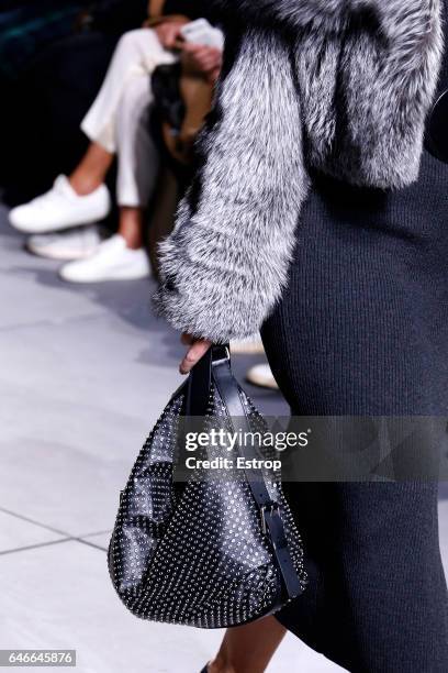 Bag detail at the Michael Kors show during the New York Fashion Week February 2017 collections on February 15, 2017 in New York City.