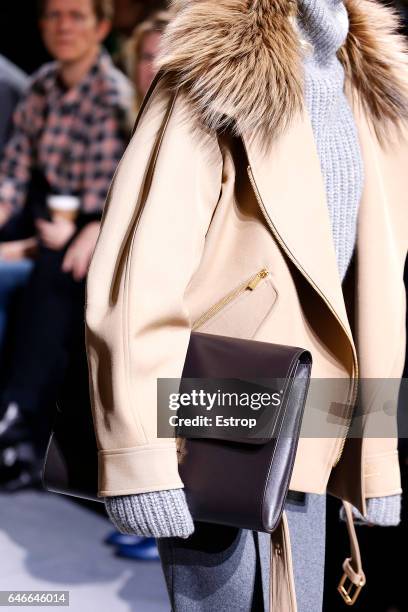 Bag detail at the Michael Kors show during the New York Fashion Week February 2017 collections on February 15, 2017 in New York City.