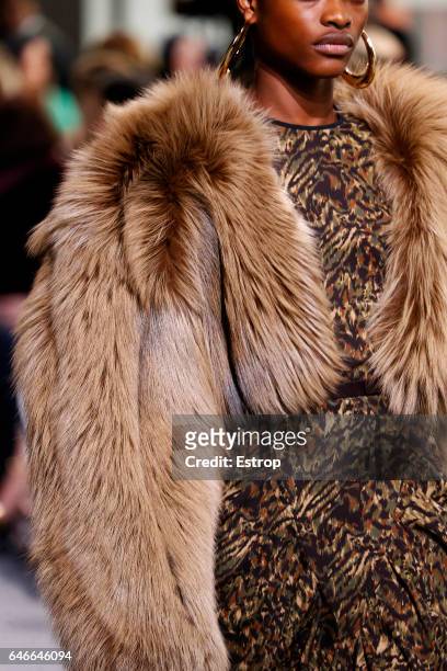 Cloth detail at the Michael Kors show during the New York Fashion Week February 2017 collections on February 15, 2017 in New York City.
