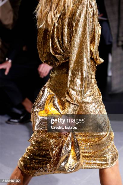 Bag detail at the Michael Kors show during the New York Fashion Week February 2017 collections on February 15, 2017 in New York City.