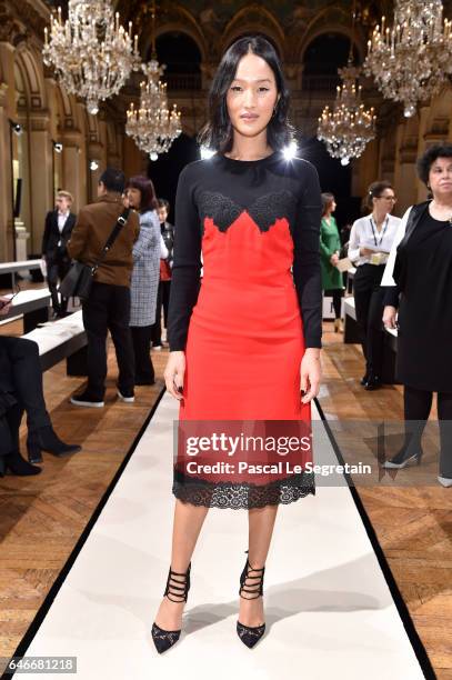 Nicole Warne attends the Lanvin show as part of the Paris Fashion Week Womenswear Fall/Winter 2017/2018 on March 1, 2017 in Paris, France.