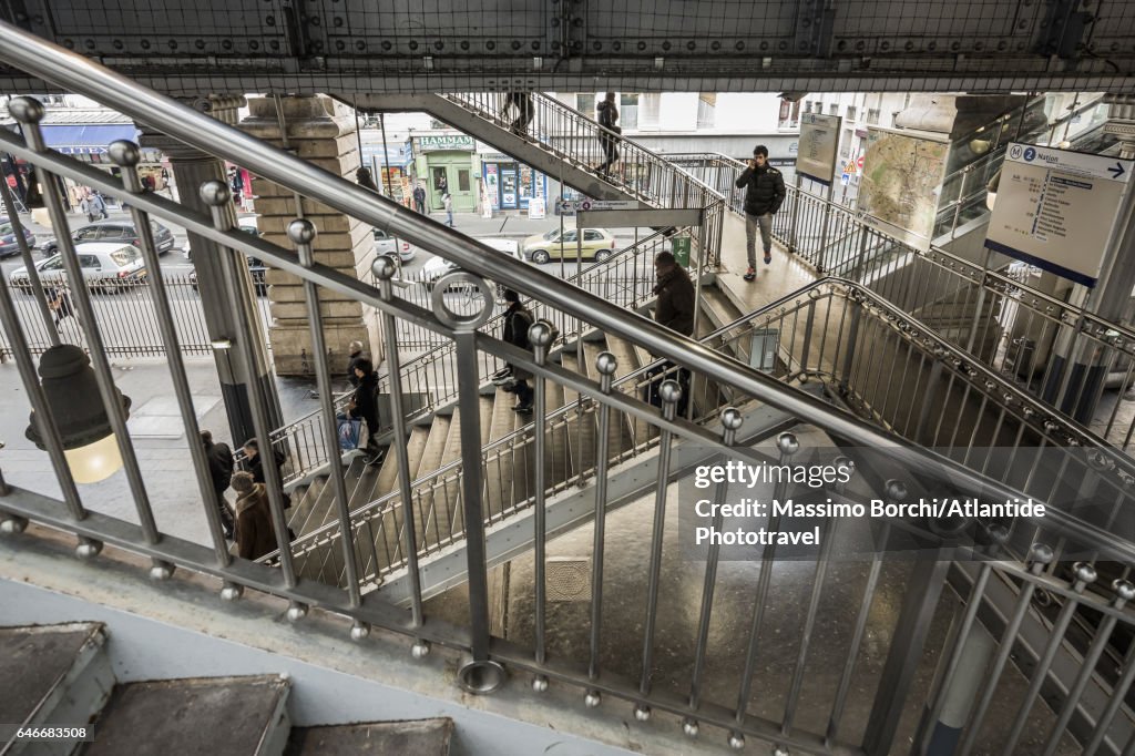 The Barbès-Rochechouart Metro (underground) Station