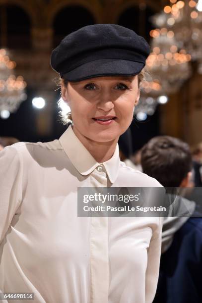 Caroline Roux attends the Lanvin show as part of the Paris Fashion Week Womenswear Fall/Winter 2017/2018 on March 1, 2017 in Paris, France.