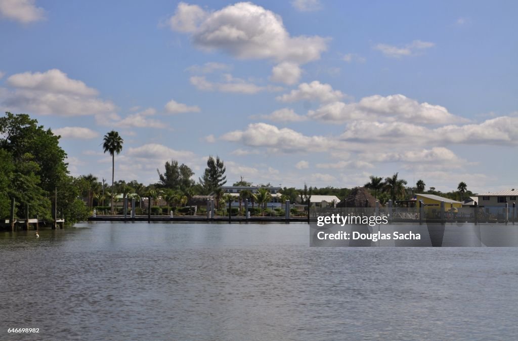 View of Everglade City from the canal