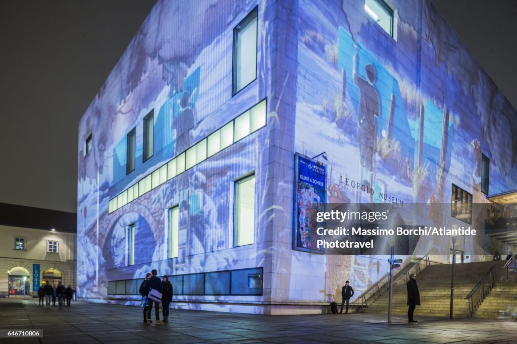 Museumsquartier (MQ), the Leopold museum during the Christmas period