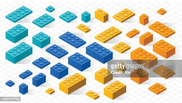 plastic toy blocks - toy block stock illustrations