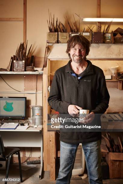 Portrait of British luthier Patrick James Eggle, photographed at his workshop in Oswestry, on February 9, 2016.