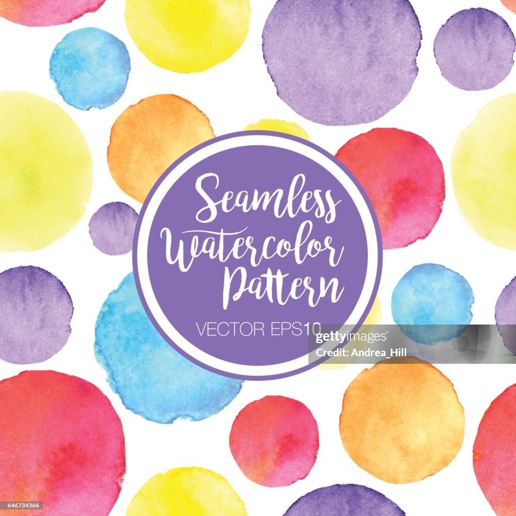 Splotches Pattern Vector Seamless Pattern Of Watercolor Splotches High-Res Vector Graphic ...