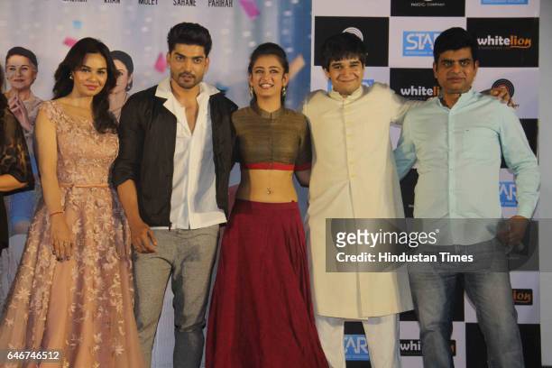 Bollywood actors Akshara Haasan, Gurmeet Choudhary, Kavita Verma, Vivaan Shah and filmmaker Manish Harishankar during a trailer launch of movie...