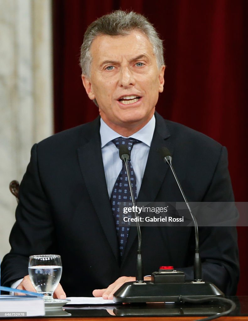 Inauguration of the 135th Period of Congress Ordinary Sessions in Buenos Aires