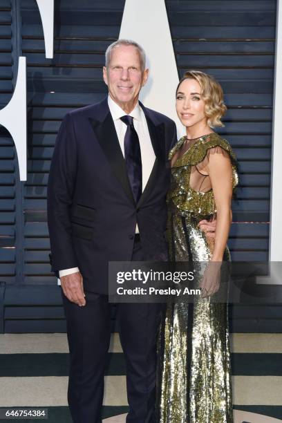 Steve Tisch and Katia Francesconi attend the 2017 Vanity Fair Oscar Party hosted by Graydon Carter at Wallis Annenberg Center for the Performing Arts...