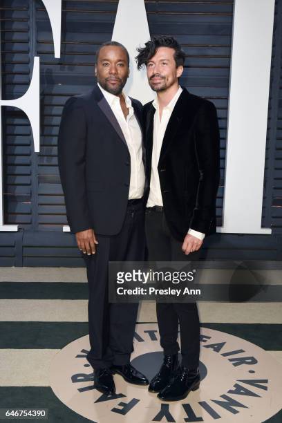 Lee Daniels and Jahil Fisher attend the 2017 Vanity Fair Oscar Party hosted by Graydon Carter at Wallis Annenberg Center for the Performing Arts on...