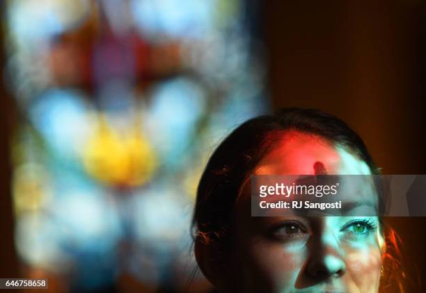 Sarah Porter attends Ash Wednesday Mass, at Christ the King Catholic Church, in Denver, March 01, 2017. Ash Wednesday opens Lent, a season of fasting...