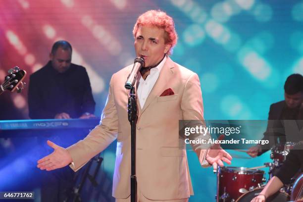 Singer Cristian Castro is seen on the set of 'Despierta America' at Univision Studios on March 1, 2017 in Miami, Florida.