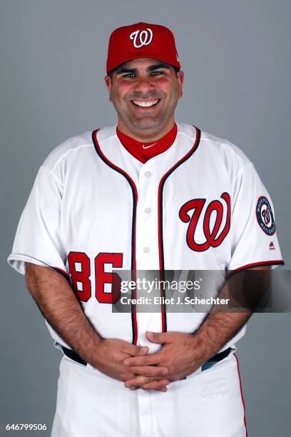 Ali Modami of the Washington Nationals poses during Photo Day on Thursday, February 23, 2017 at the Ballpark of the Palm Beaches in West Palm Beach,...