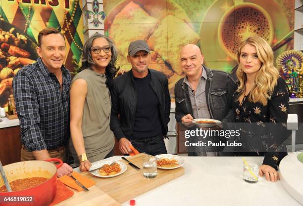 Tim McGraw and Duff Goldman help celebrate Fat Tuesday, February 28, 2017 on Walt Disney Television via Getty Images's "The Chew." "The Chew" airs...