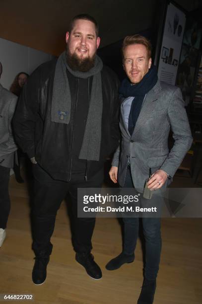 Rory Graham AKA Rag'n'Bone Man and Damian Lewis attend the world premiere launch of the new Range Rover Velar at Design Museum on March 1, 2017 in...