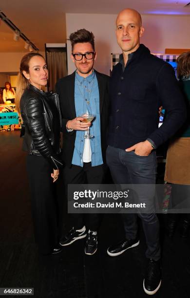 Ana-Karina Allen, Henry Holland and David Allen attend the launch of House Of Holland x Habitat at Habitat on March 1, 2017 in London, England.