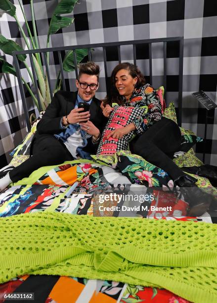Henry Holland and Miquita Oliver attend the launch of House Of Holland x Habitat at Habitat on March 1, 2017 in London, England.