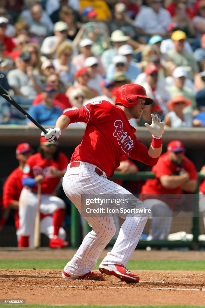 MLB: FEB 27 Spring Training - Rays at Phillies