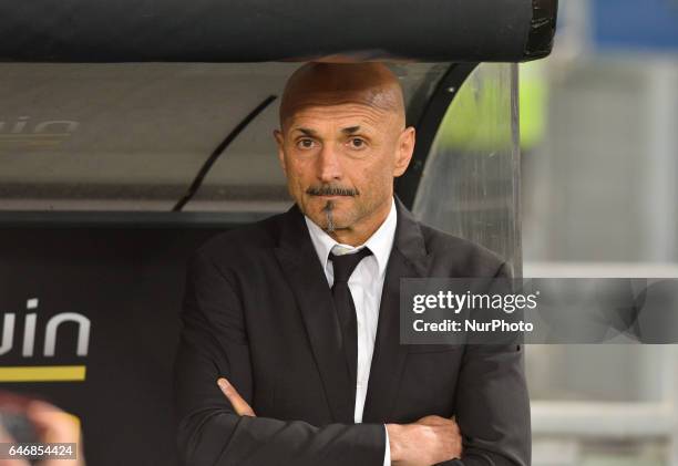 Luciano Spalletti during the Tim Cup football match S.S. Lazio vs A.S. Roma at the Olympic Stadium in Rome, on march 01, 2017.