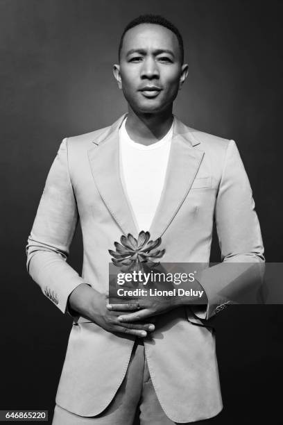Singer-songwriter and actor John Legend is photographed for Fault Magazine on January 12, 2017 in Los Angeles, California.