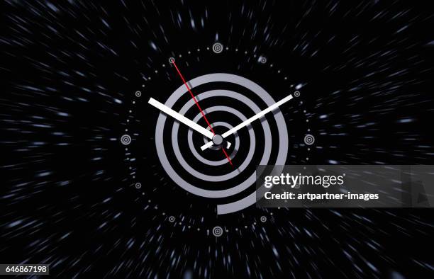 watch symbolizing time and space - time lapse clock stock pictures, royalty-free photos & images