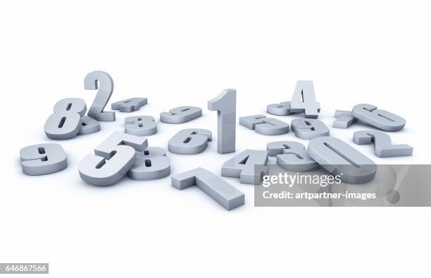 bunch of random 3d numbers - numerato foto e immagini stock