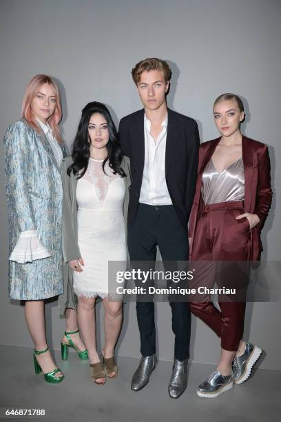 Pyper America Smith, Starlie Smith, Lucky Blue Smith and Daisy Smith of The Atomics attend the H&M Studio show as part of the Paris Fashion Week on...