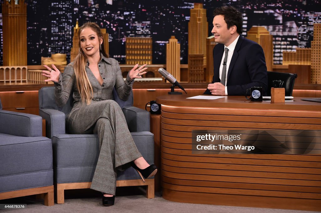 Jennifer Lopez Visits "The Tonight Show Starring Jimmy Fallon"