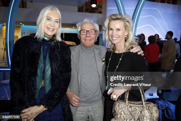 Anne de Champigneul, Photographer Jean-Daniel Lorieux and his wife Laura Restelli-Brizard attend the Christophe Guillarme show as part of the Paris...