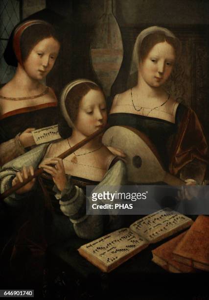 Master of the Female Half-Lengths. 16th century. Female Musicians. Oil on panel. The State Hermitage Museum, Saint Petersburg, Russia.