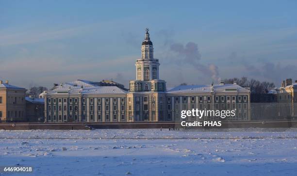 Russia. Saint. Petersburg. The Kunstakamera, the first museum in Russia. Today the Peter the Great Museum of Anthropology and Ethnography. Designed...