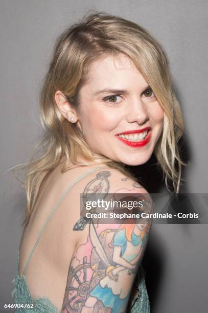 Beatrice Martin aka Coeur de Pirate attends the H&M Studio show as part of the Paris Fashion Week on March 1, 2017 in Paris, France.