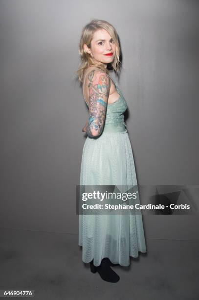 Beatrice Martin aka Coeur de Pirate attends the H&M Studio show as part of the Paris Fashion Week on March 1, 2017 in Paris, France.