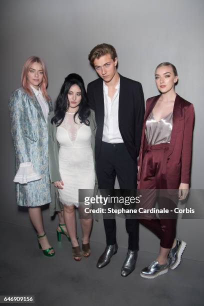 Pyper America Smith, Starlie Smith, Lucky Blue Smith and Daisy Smith of The Atomics attend the H&M Studio show as part of the Paris Fashion Week on...
