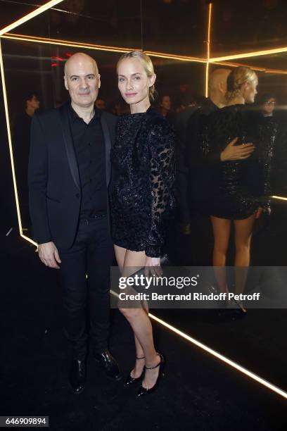 Of YSL Beauty Stephan Bezy and Model Amber Valletta attend Yves Saint Laurent Beauty Party as part of the Paris Fashion Week Womenswear Fall/Winter...