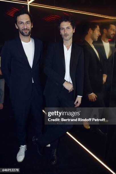 Musicians Olivier Coursier and Simon Buret attend Yves Saint Laurent Beauty Party as part of the Paris Fashion Week Womenswear Fall/Winter 2017/2018...