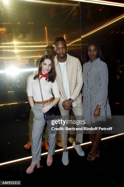 Actress Lola Le Lann, Actor Ahmed Drame and Actress Karidja Toure attend Yves Saint Laurent Beauty Party as part of the Paris Fashion Week Womenswear...
